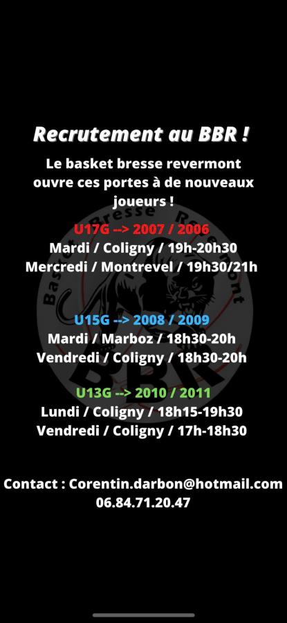Le BBR recrute de nouveaux joueurs pour la saison prochaine