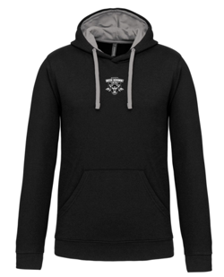 Sweat à capuche bicolore